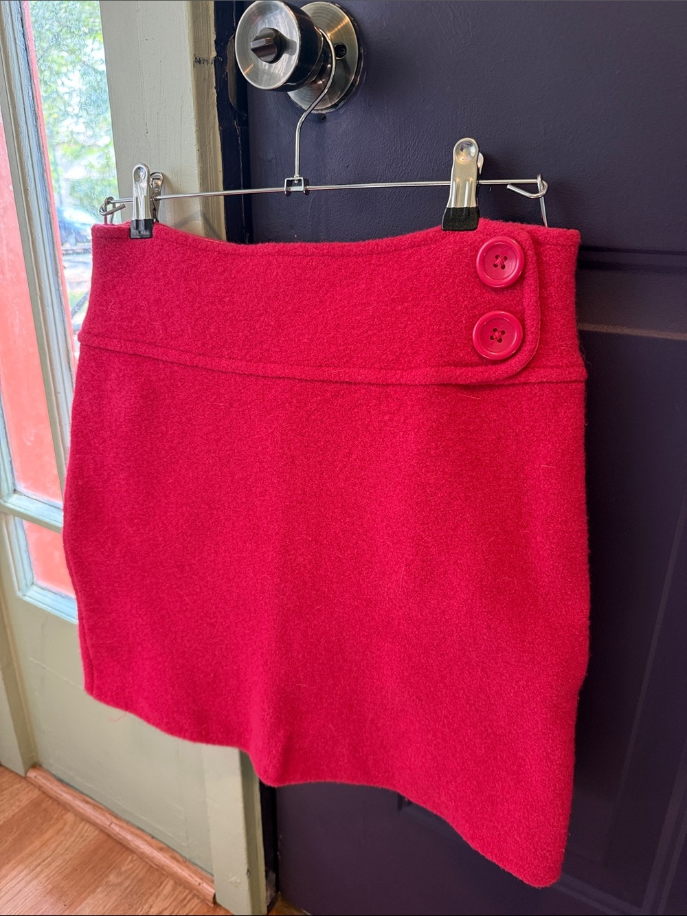 Willi Smith Vibrant Hot Pink Mini Skirt 100% Wool